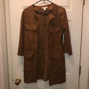 Long Faux Suede Jacket